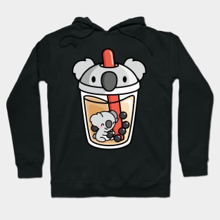 Bubble Tea with Cute Kawaii Koala Bear Inside Hoodie